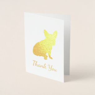 French Bulldog Baby Shower Frenchie Frenchy Foil Card