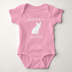 French Bulldog Baby Shower Frenchie Pink Bodysuit