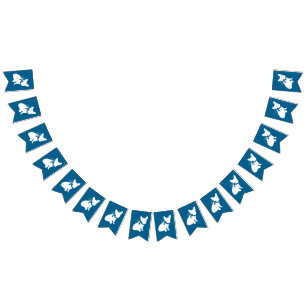 French Bulldog Baby Shower Frenchy Frenchie Blue Bunting