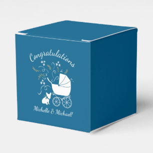 French Bulldog Baby Shower Frenchy Frenchie Blue Favour Box