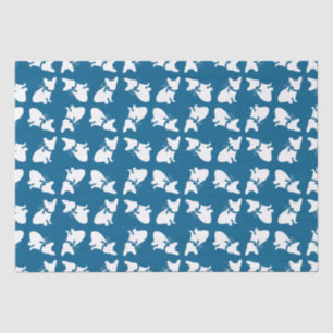 French Bulldog Baby Shower Frenchy Frenchie Blue Tissue Paper