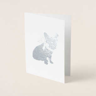 French Bulldog Baby Shower Frenchy Frenchie Foil Card