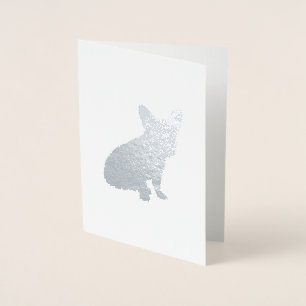 French Bulldog Baby Shower Frenchy Frenchie Foil Card