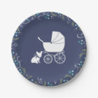 French Bulldog Baby Shower Plate Design 3