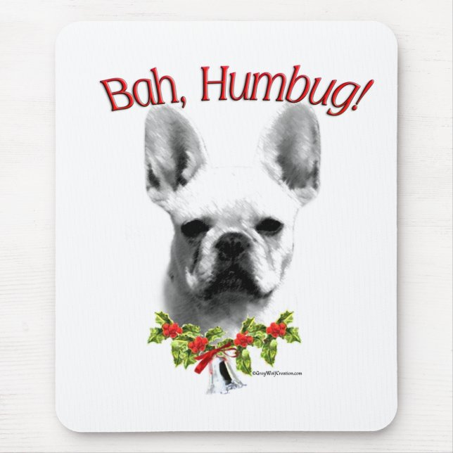 French Bulldog Bah Humbug Mouse Mat (Front)