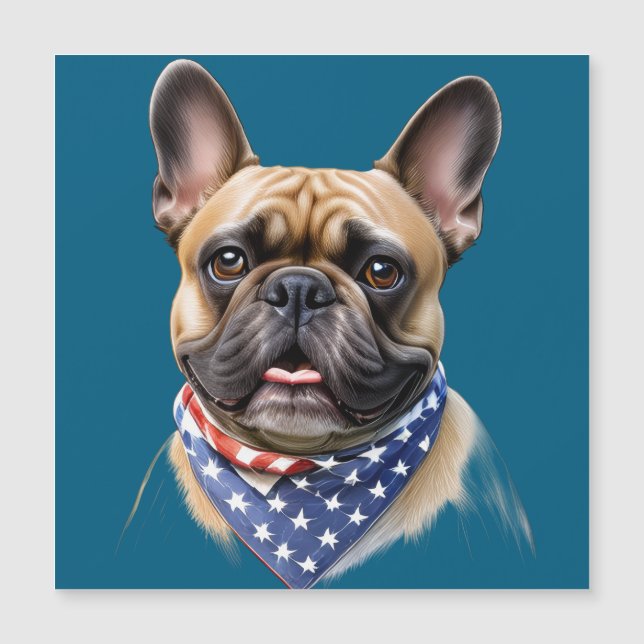 French Bulldog Bandana Labor Day Bulldog (Front)