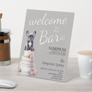 French Bulldog Bar Pedestal Sign