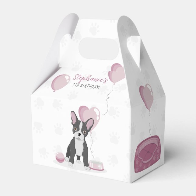 French Bulldog Birthday Favour Box (Back Side)