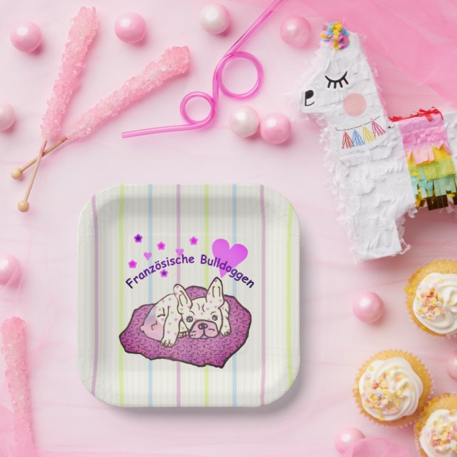 French Bulldog Birthday French Bulldog Paper Plate (Party)