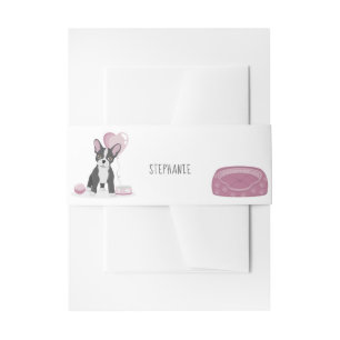 French Bulldog Birthday Invitation Belly Band