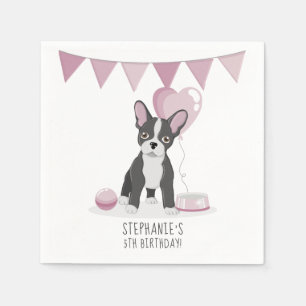 French Bulldog Birthday Napkin