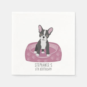 French Bulldog Birthday Napkin