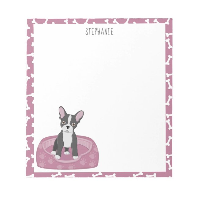 French Bulldog Birthday Notepad (Front)