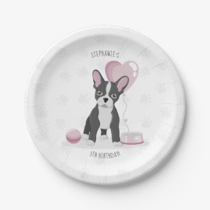 French Bulldog Birthday Paper Plate