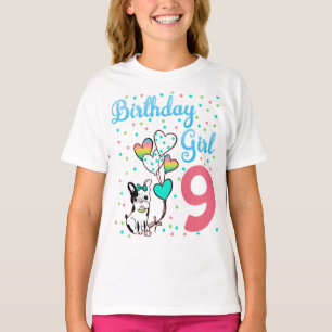 French Bulldog Birthday Party Frenchie Girl Outfit T-Shirt