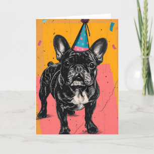French Bulldog Birthday Party Greeting Card