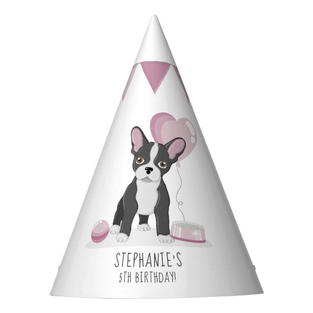 French Bulldog Birthday Party Hat (Front)