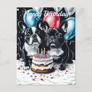 French Bulldog Birthday Postcard