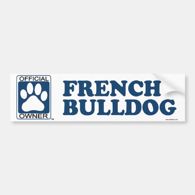 French Bulldog Blue Bumper Sticker (Front)