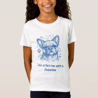 French Bulldog blue lineart doodle frenchie