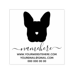 French Bulldog Brand Logo Self-inking Stamp