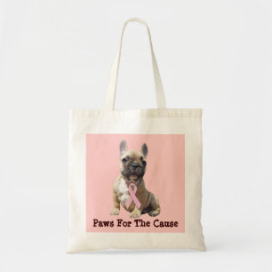 French Bulldog Breast Cancer Tote Bag