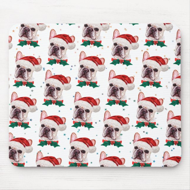 French Bulldog Breed Christmas Dog Pattern Mouse Mat (Front)