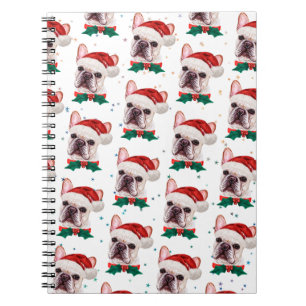 French Bulldog Breed Christmas Dog Pattern Notebook