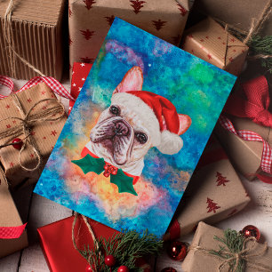 French Bulldog Breed Dog Christmas Holiday Postcard
