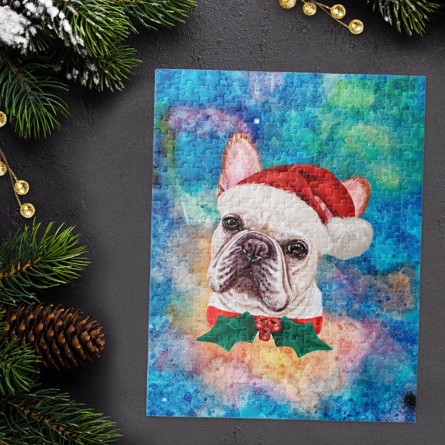 French Bulldog Breed Dog Christmas Jigsaw Puzzle (Creator Uploaded)