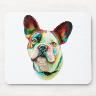 French Bulldog Bright Bust Mouse Mat