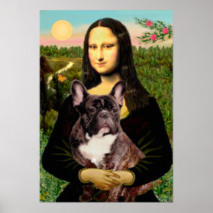 French Bulldog (brindle) - Mona Lisa Poster
