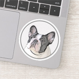 French Bulldog (Brindle Pied) Painting - Dog Art