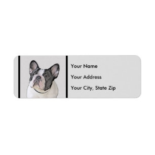 French Bulldog (Brindle Pied) Painting - Dog Art