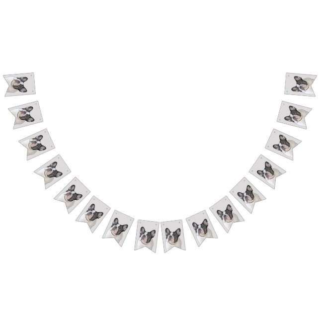 French Bulldog (Brindle Pied) Painting - Dog Art Bunting (All)