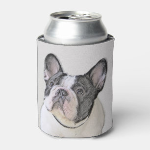 French Bulldog (Brindle Pied) Painting - Dog Art Can Cooler