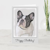 French Bulldog (Brindle Pied) Painting - Dog Art
