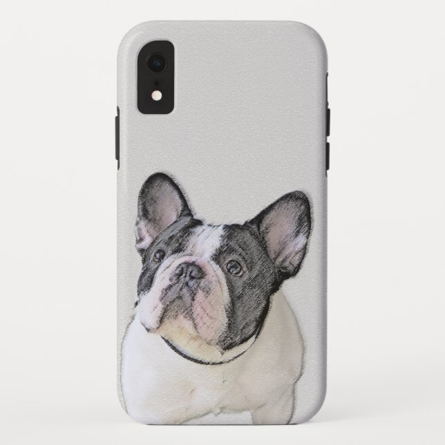French Bulldog (Brindle Pied) Painting - Dog Art Case-Mate iPhone Case (Back)