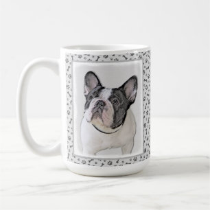 French Bulldog (Brindle Pied) Painting - Dog Art Coffee Mug