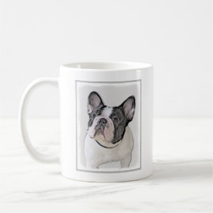 French Bulldog (Brindle Pied) Painting - Dog Art Coffee Mug