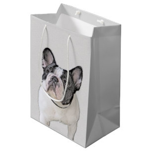 French Bulldog (Brindle Pied) Painting - Dog Art Medium Gift Bag