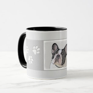 French Bulldog (Brindle Pied) Painting - Dog Art Mug