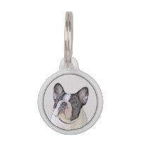 French Bulldog (Brindle Pied) Painting - Dog Art