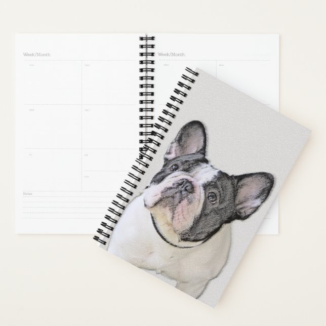 French Bulldog (Brindle Pied) Painting - Dog Art Planner (Display)