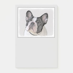 French Bulldog (Brindle Pied) Painting - Dog Art Post-it Notes