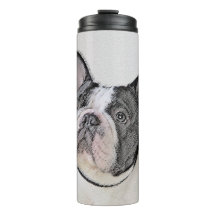French Bulldog (Brindle Pied) Painting - Dog Art