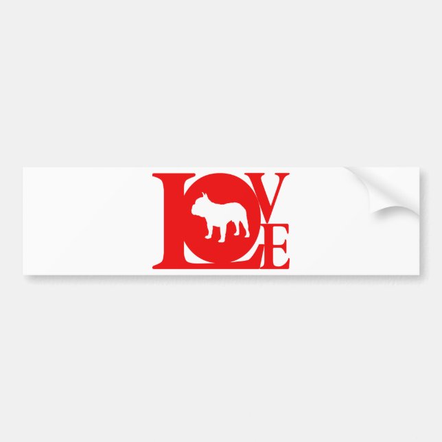 French Bulldog Bumper Sticker (Front)