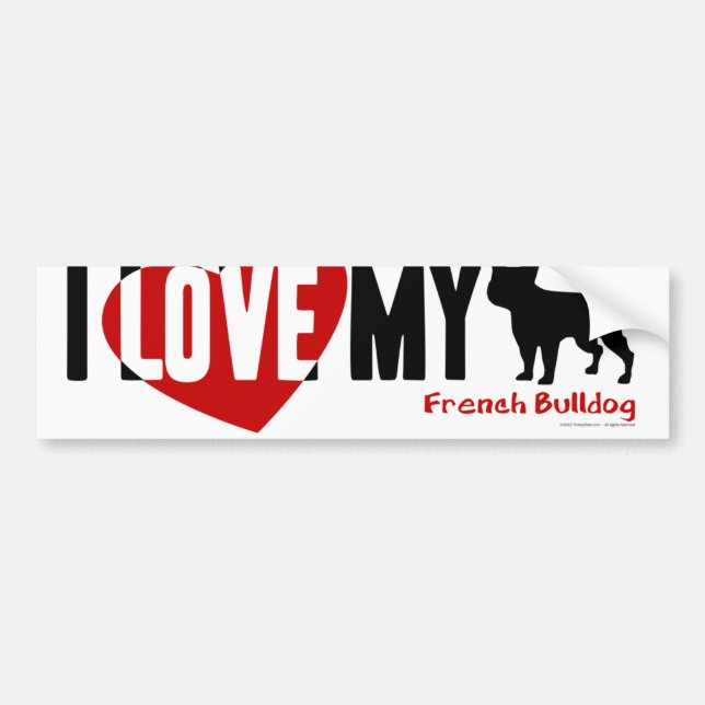 French Bulldog Bumper Sticker (Front)