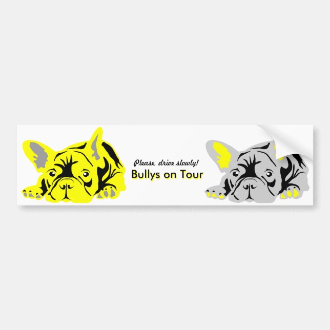 French Bulldog Bumper Sticker (Front)