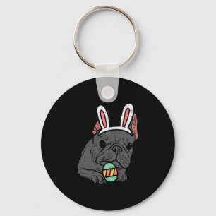French Bulldog Bunny Cute Frenchie Dog Men Women K Key Ring